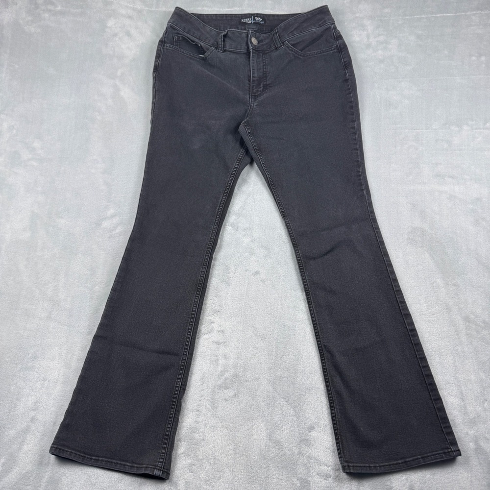 Riders by Lee You Are Beautiful‎ Mid Rise Boot Cut Black Jeans Women's Size L